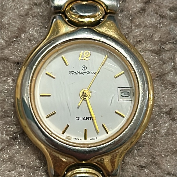 Mathey Tissot women’s vintage two tone bracelet watch one size‎